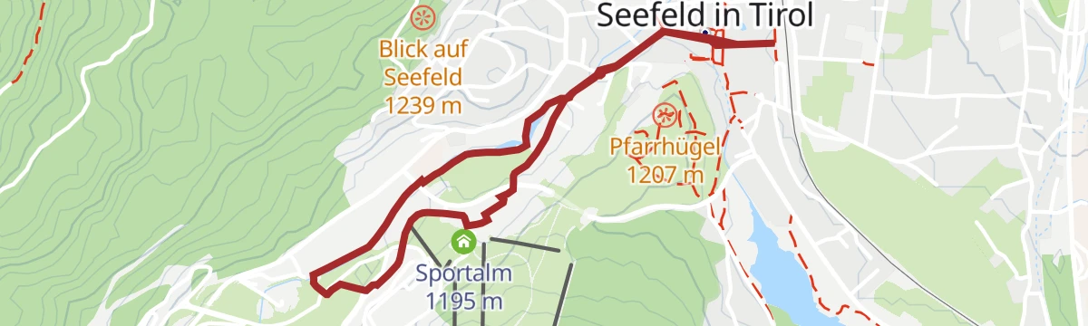 Route map: Rolli-Rundwanderung Seekirchl - Sprungschanze
